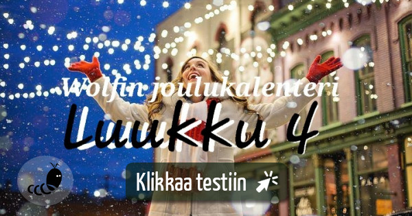 Testaa - Wolfin kalenteri, luukku 4 | Testimato